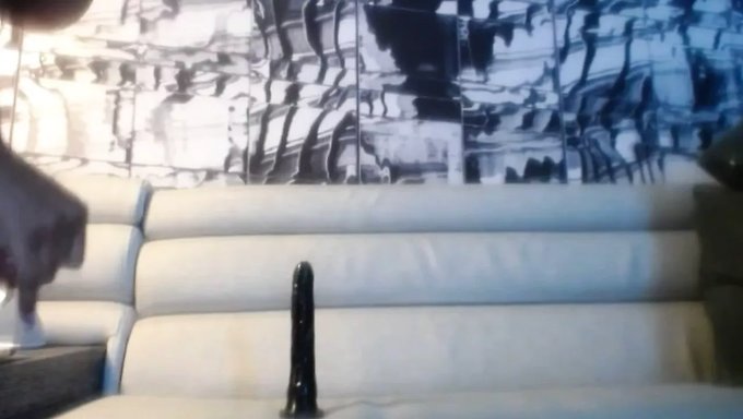 Black Ebony Babe Rides A Dildo With Her Big Ass