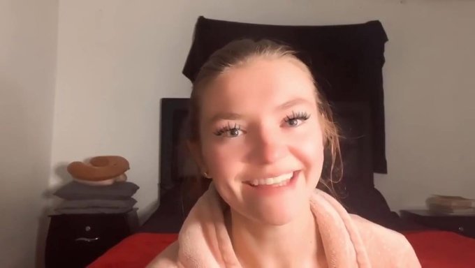 Blonde Bombshell Pink Gets Naughty On Webcam