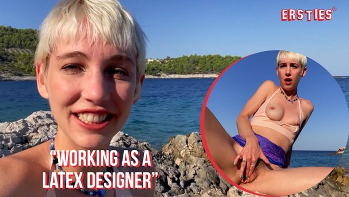 German Beauty Satisfies Herself Outdoors In Hd Video With Nipple Play
