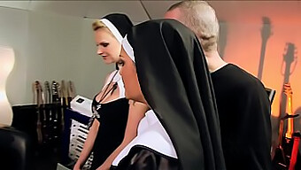 Sensual Seduction Of Catholic Nuns In A Vatican-Themed Orgy