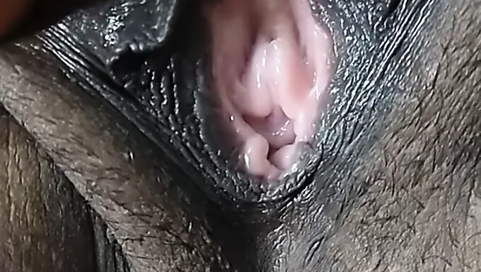 Closeup Intens Dari Vagina Hitam Yang Dijari Dan Dicium