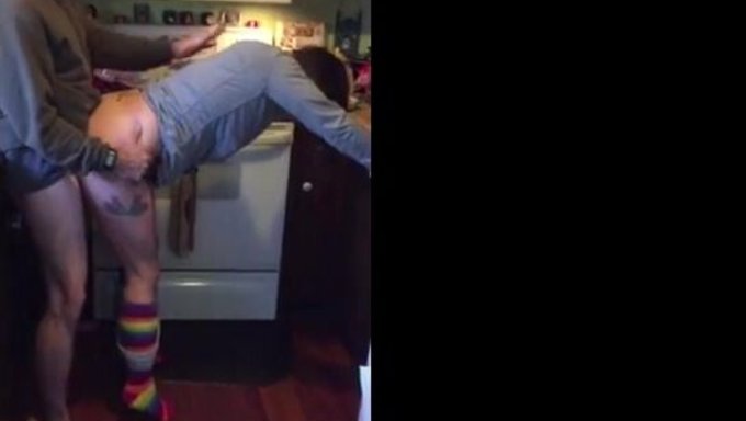 Amateur Wife Enjoys Doggy Style In Kitchen