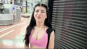 Perfect-Ass Tease Turns Into Mall Anal And A Facial Cumshot For A Fan