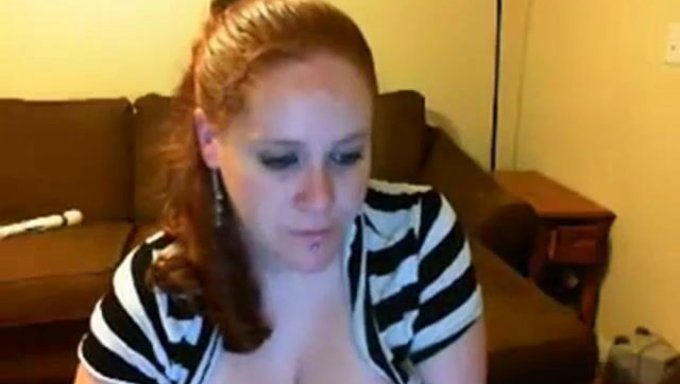 Beautiful Fat Redhead Enjoys Webcam Fun