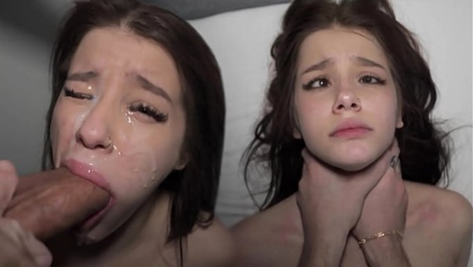 Tiny Blonde Sophie Weber'S Face Changed Forever After Rough Deepthroat Bdsm Session