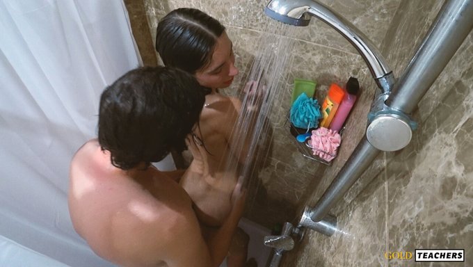 Student With Small Tits And Big Boobs Invites Me To Her Dorm Room For A Shower