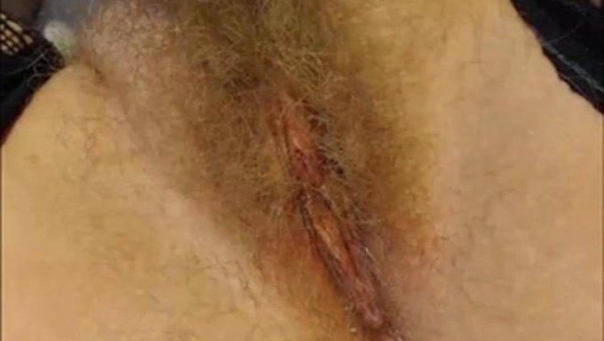 Get Up Close And Personal With A Blonde'S Hairy Pusy In This Webcam Video