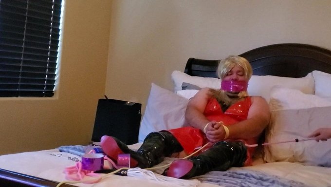 Mistress M'S Humiliation Of A Submissive Sissy In Latex