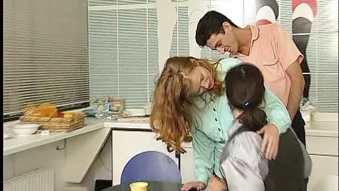 Intense German Threesome Ends With Cum On Beer Bottle