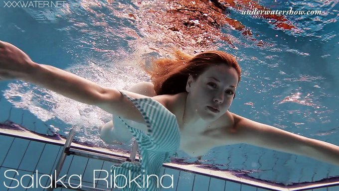 Brunette Bombshell Salaka Ribkina In A Solo Underwater Adventure