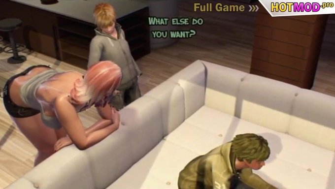 Mommy'S Boyfriend And Her Son'S Friend Share A Transsexual