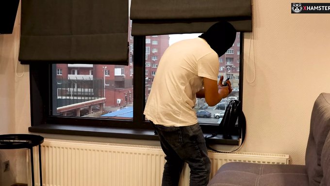 Masked Intruder Takes Advantage Of Young Student In Close-Up Video