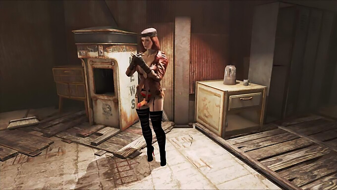 Tegneserie-Skildring Af Elie Og Piper Fra Fallout 4 I Voksenscenariet