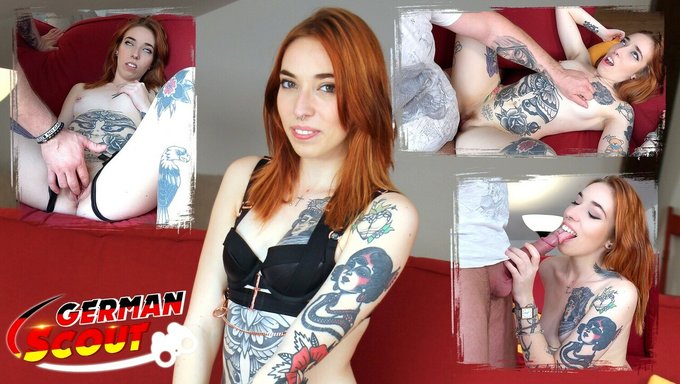 German Scout'S Rough Sex With Redhead Giada Leads To Eye-Rolling Orgasm