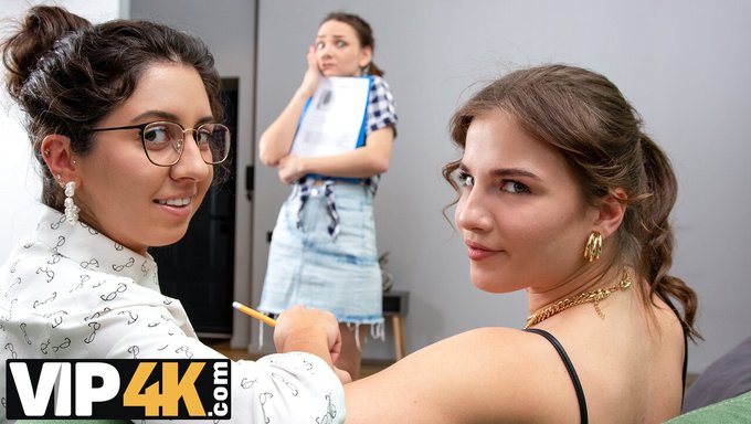 Close-Up View Of Olivia Trunk And Her Friends In A Threesome