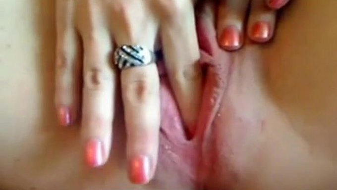 A Close-Up Of A Girlfriend'S Homemade Webcam Show