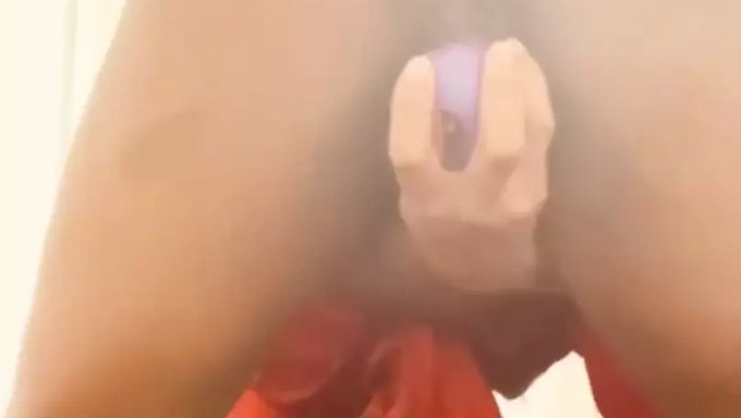 Close-Up Of A Woman'S Squirt With Vibrator And Dildo