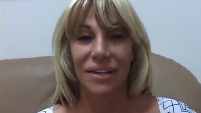 Big Tits Milf Plays With Herself In Fishnets