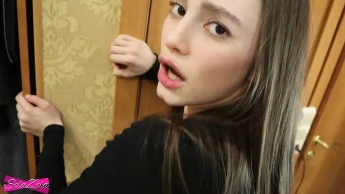 Brown-Haired Teen Solazola Eagerly Performs Oral Sex Upon Returning Home