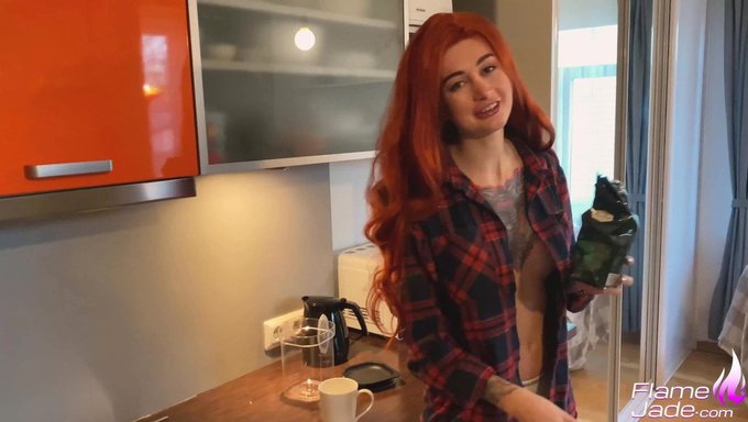 Amateur Redhead Gives 18-Year-Old Hardcore Blowjob