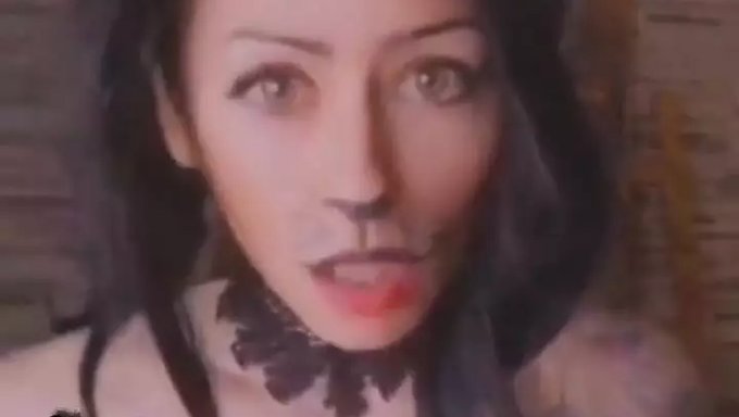 Tattooed Cutie In Halloween Costume And Big Tits