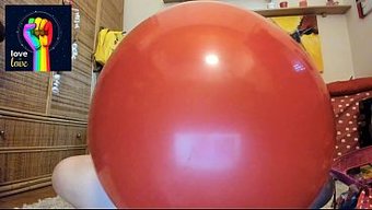 Cute Chubby Milf Uses Dirty Talk During Massive Balloon Teasing